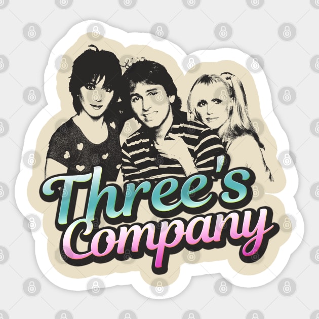 vintage threes company Sticker by Mandegraph